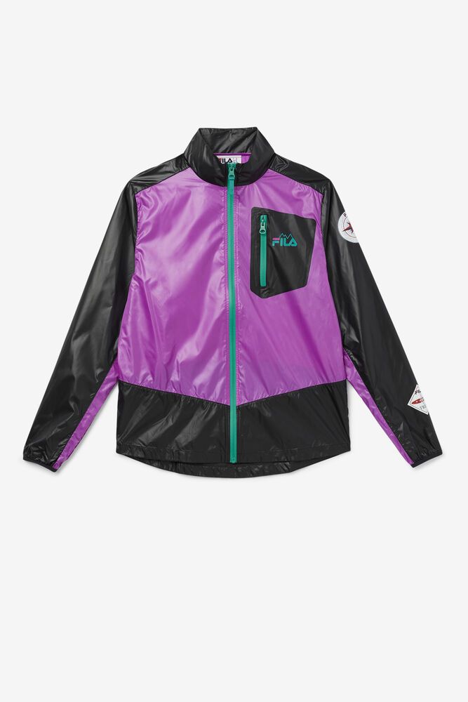 Fila Jacket Mens Purple/Black Pinnacle - Ireland 15827-AOQM